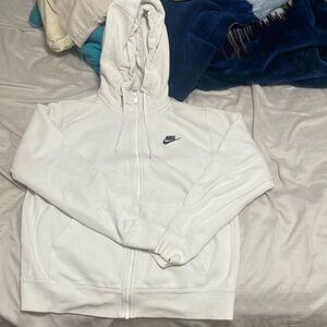 Nike white zip up
